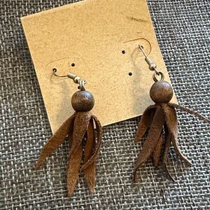 Elegant Brown Tassel Earrings